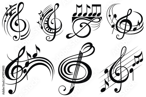 Ornamental music notes