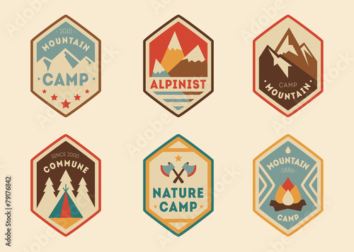 Mountain vintage labels, badges