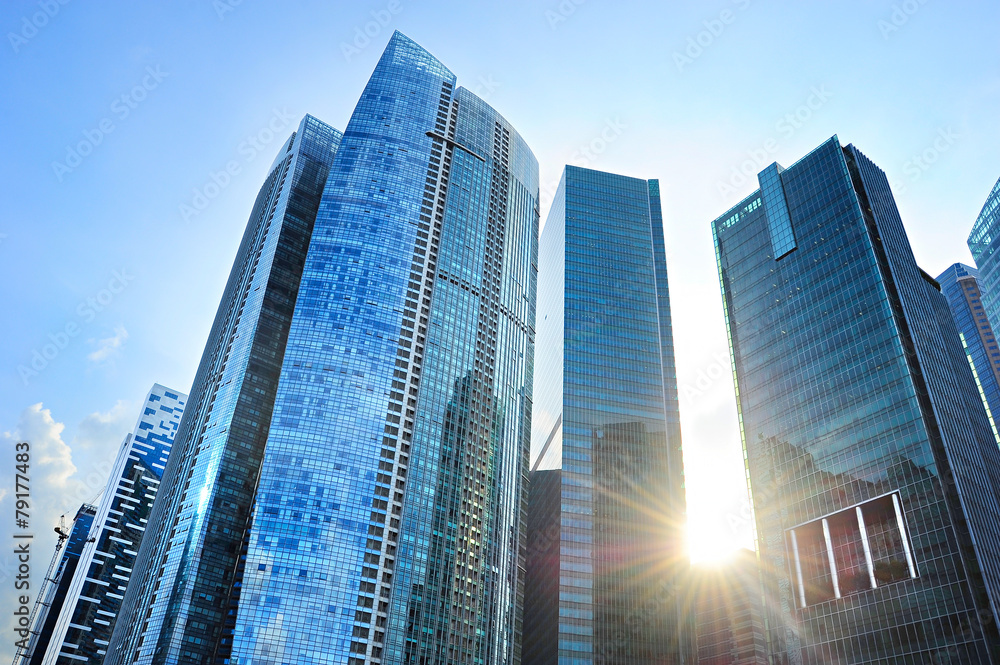 Fototapeta premium Office buildings, Singapore