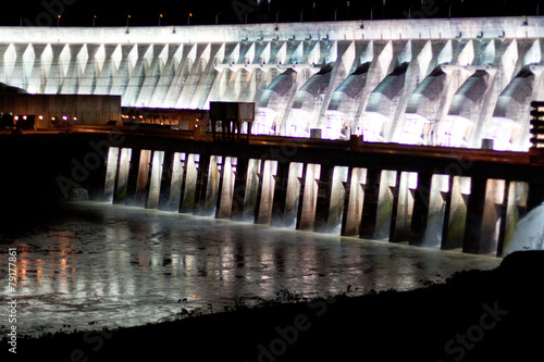 Itaipu Dam on Parana river located on the boarder between Brazil photo