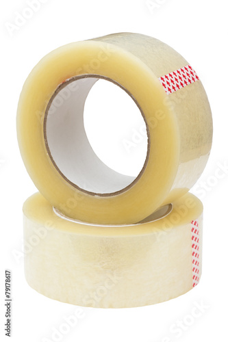 Two rolls of adhesive tape.