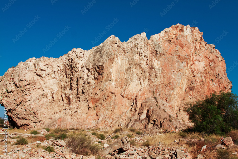 rocks in village of Monteagudo near Murcia, Spain