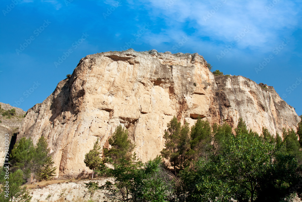 Cliffs near city of Cuenca, Spain