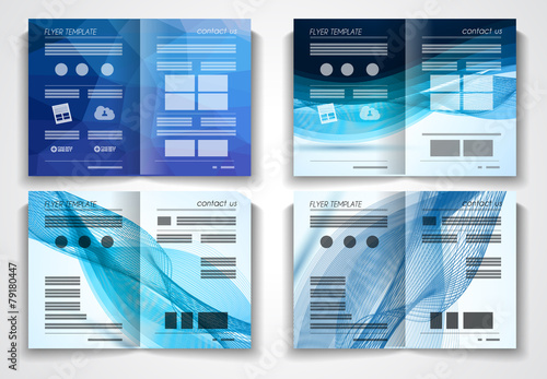 Vector tri fold brochure template design or flyer layout
