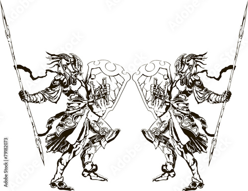 Two Knights Vector