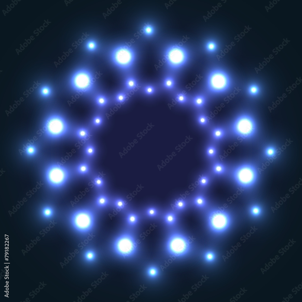 Abstract glowing background with light spots