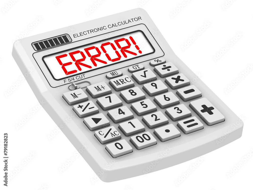 Ошибка! (Error!)  Надпись на электронном калькуляторе