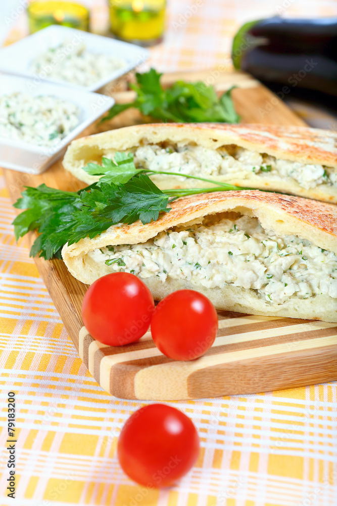 Sandwich with eggplant paste Sandwich with eggplant paste