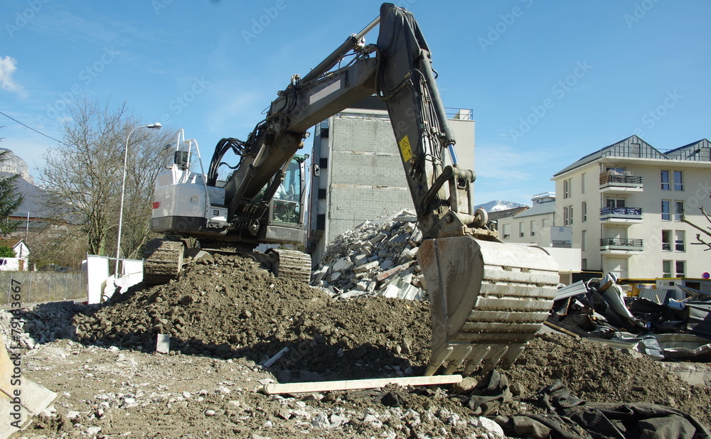 Obraz premium démolition d'un immeuble