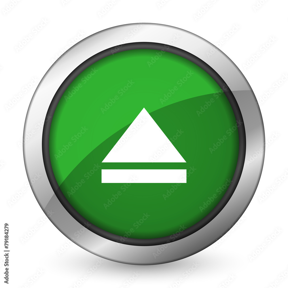 eject green icon open sign eject green icon open sign
