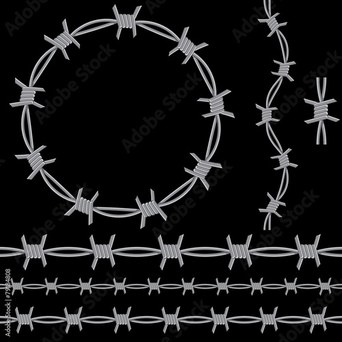 Barbed Wire Icon Set