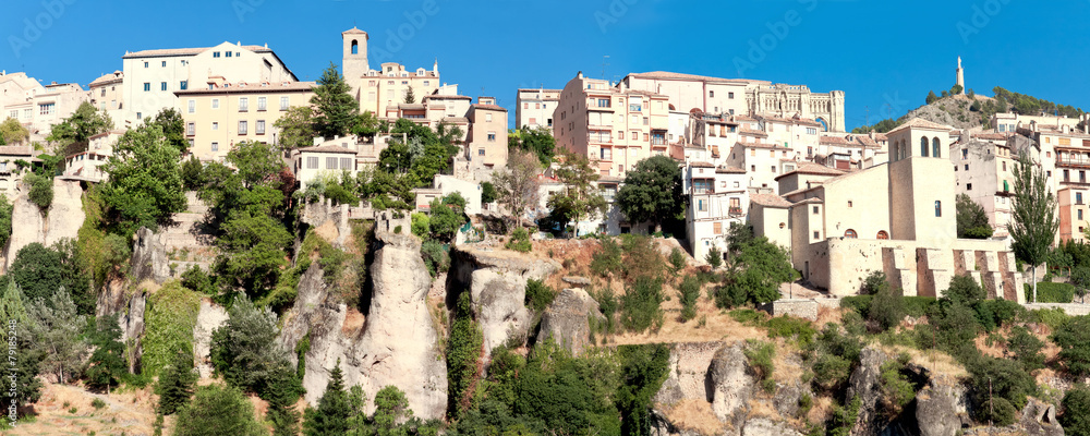View of city of Cuenca, province Cuenca, Castilla-La Mancha, Spa