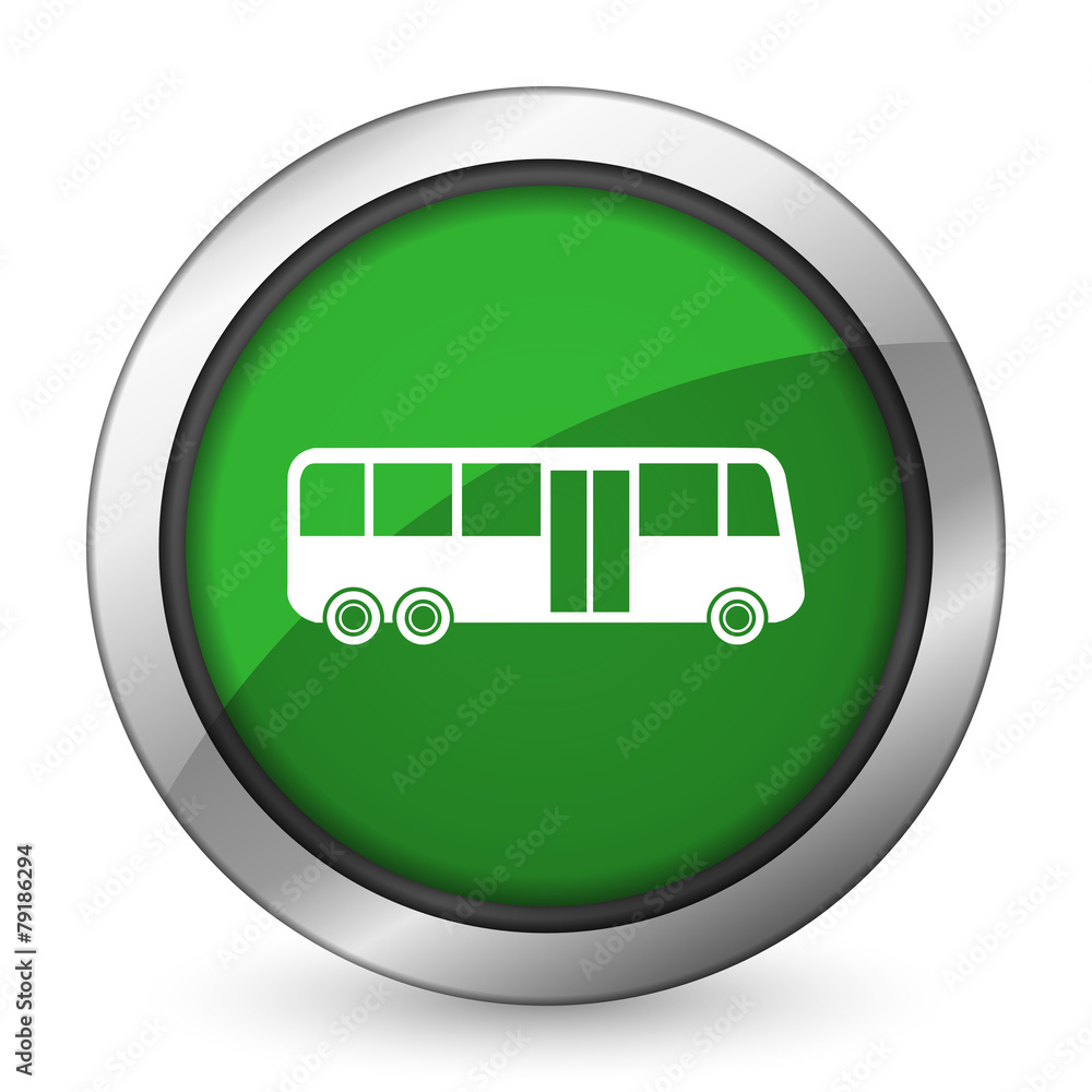 bus green icon public transport sign bus green icon public transport sign