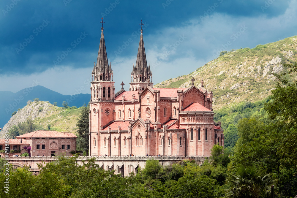 Fototapeta premium Basilica of Santa Maria, Covadonga, Asturias, Spain