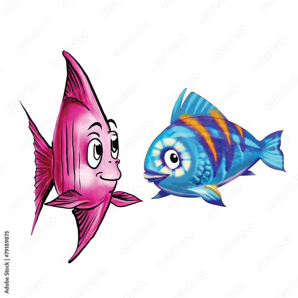 Fototapeta premium fish cartoon vector