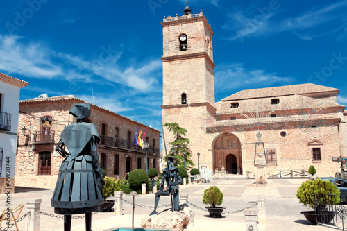 Sculptures Don Quixote and Dulcinea del Toboso in El Toboso photo