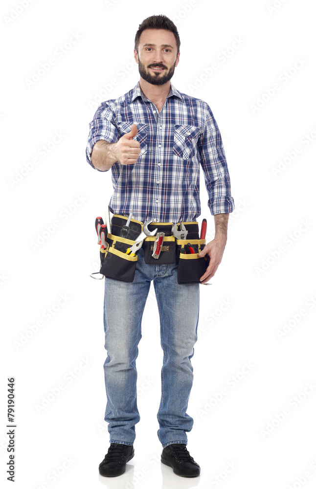 Handymanshowing ok sign Handymanshowing ok sign
