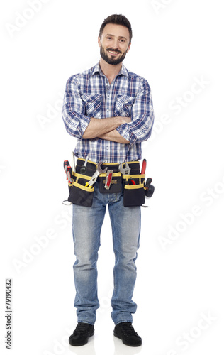 Handyman with arms crossed