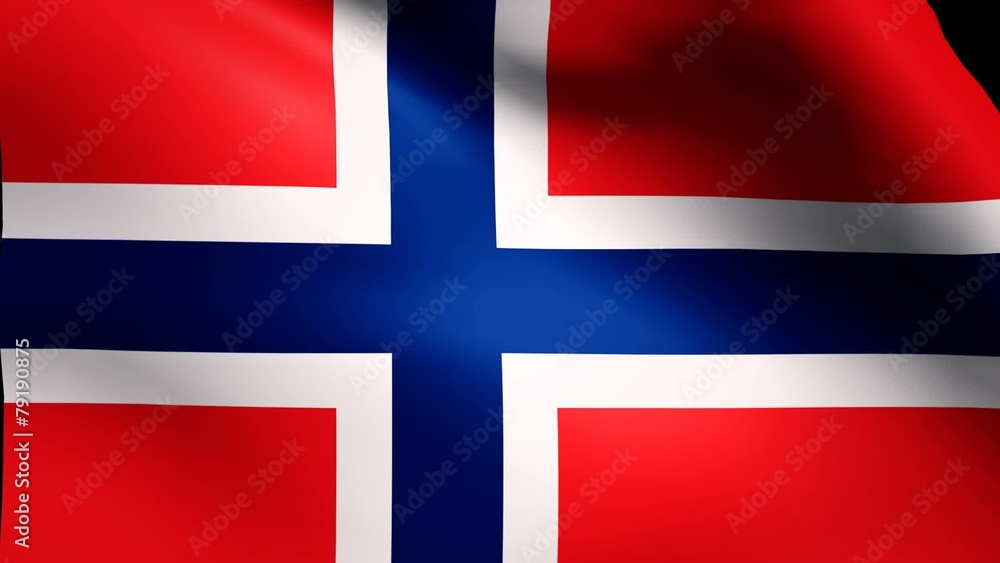 Norway flag loop animation Norway flag loop animation