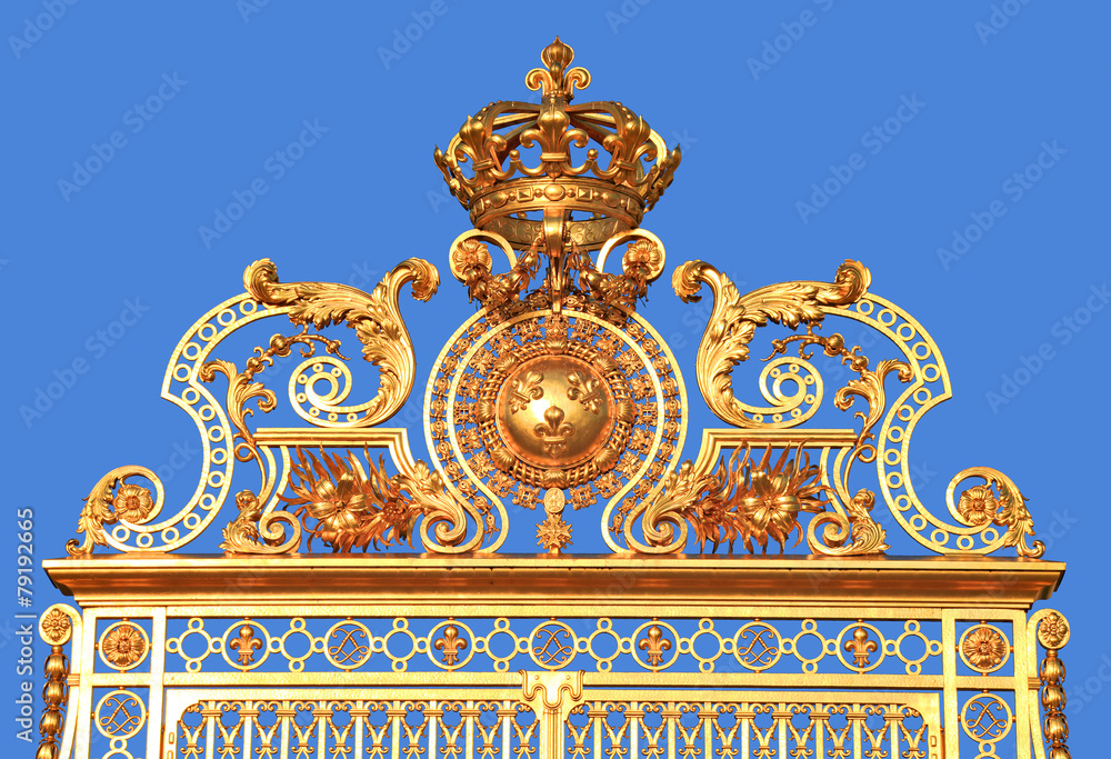 Château de Versailles, couronne de la grille royale,
