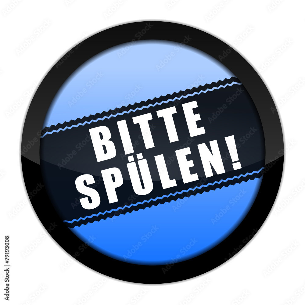 Obraz premium button 201402 bitte spuelen I