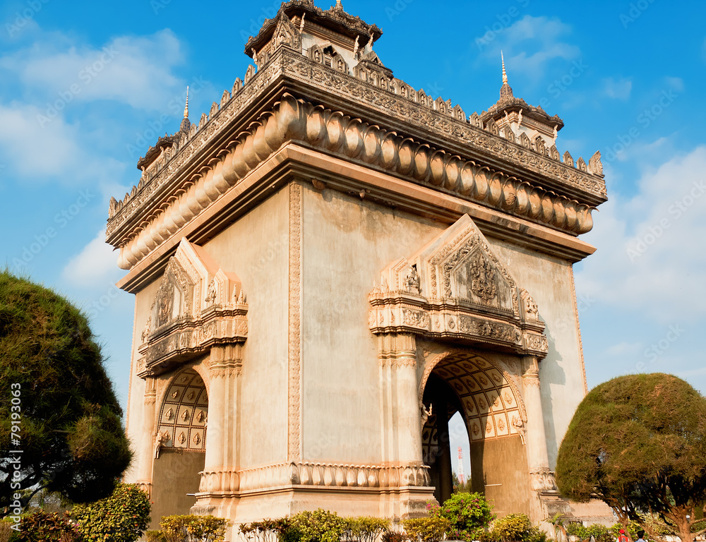 Obraz premium Patuxay(Patuxai) triumf arch in Vientian Laos