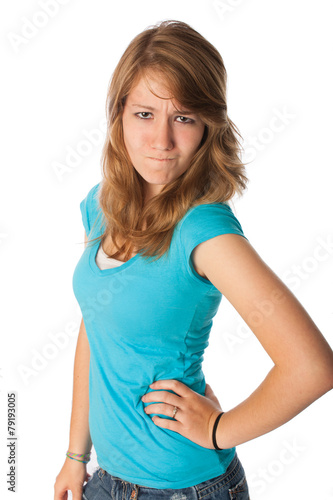 Cute teen with angry face © Donald Joski