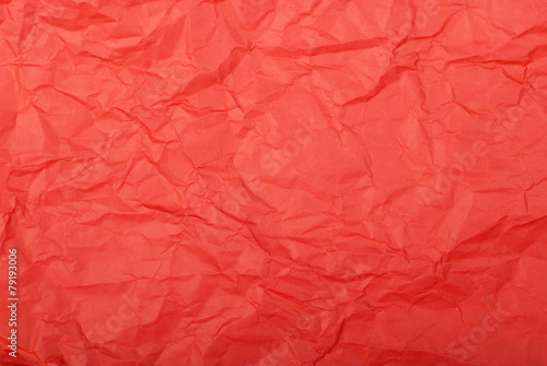 color crumpled paper. Red color