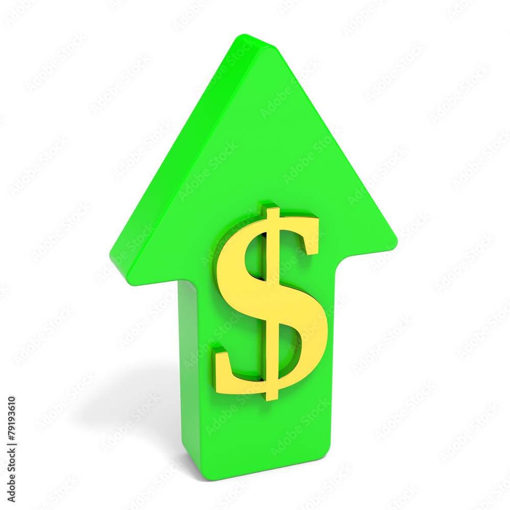 Obraz premium Dollar rising arrow.