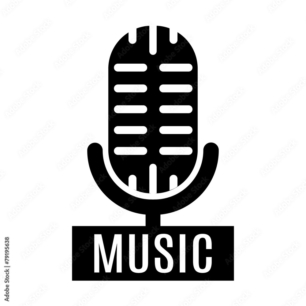 minimalistic microphone logo