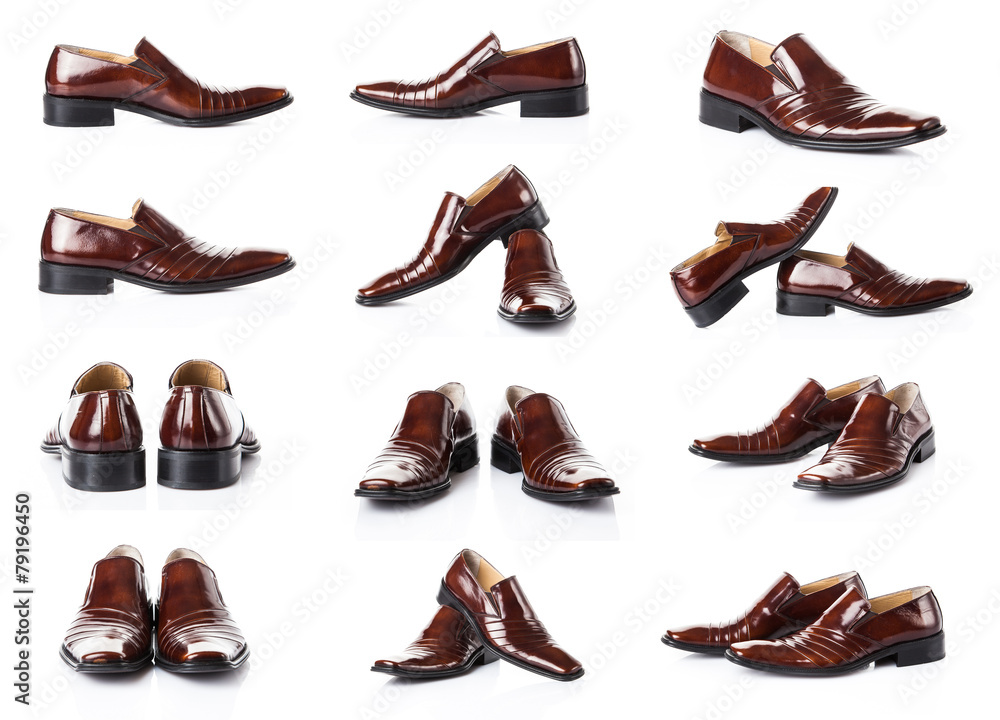 Male shoes isolated on the white. Man footwear Male shoes isolated on the white. Man footwear