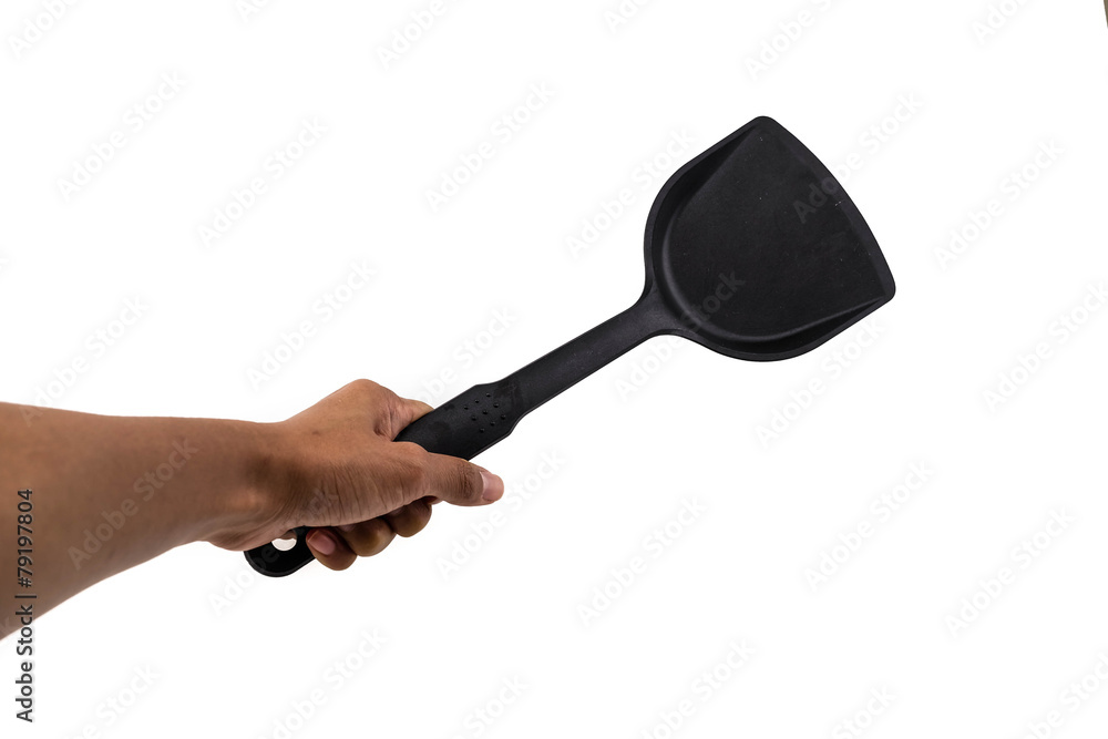 Had hold urner made of plastic isolated white background Had hold urner made of plastic isolated white background