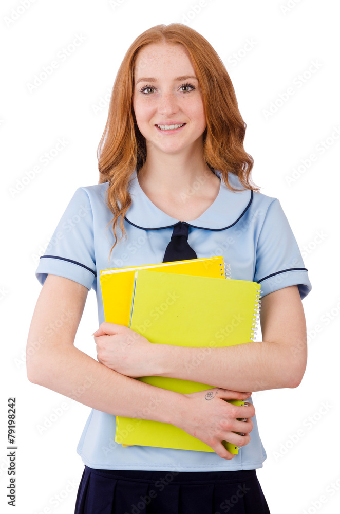 Young student isolated on the white Young student isolated on the white