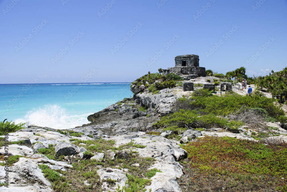 Ancient Mayan ruins seaside