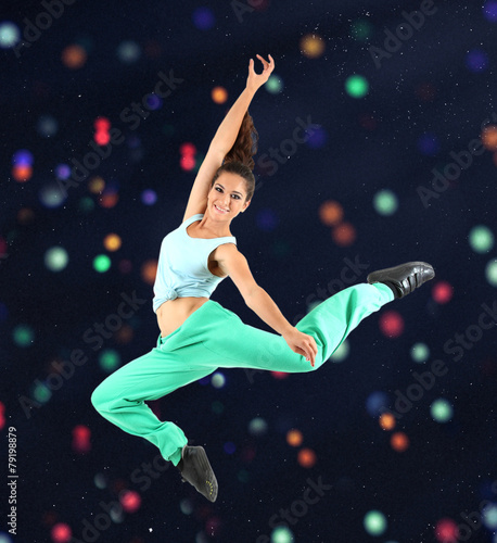 Hip hop dancer portrait on ...