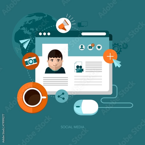 vector social media concept illustration