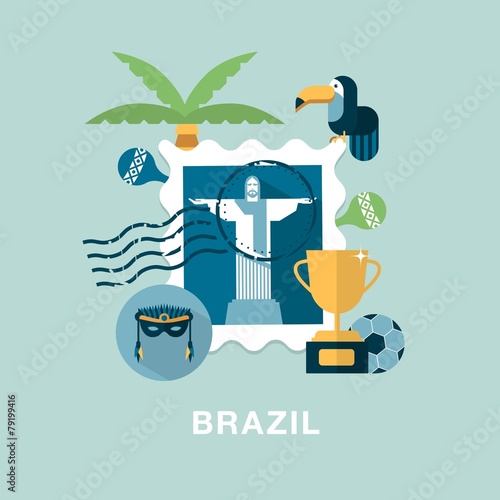 vector Brazil concept illustration