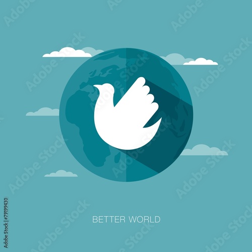 vector concept illustration of better world