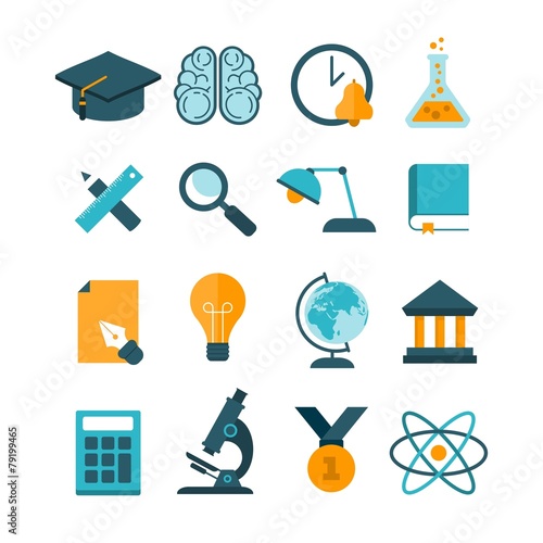 set of modern vector education icons
