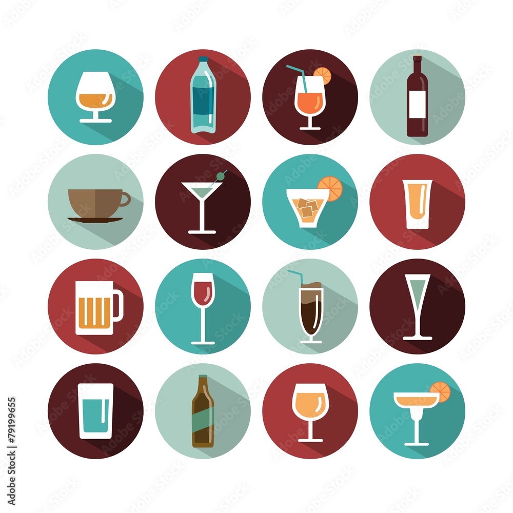 vector drinks icons vector drinks icons
