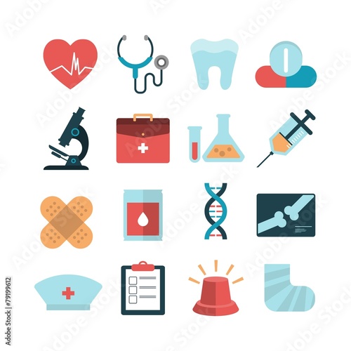 vector health and medical icons