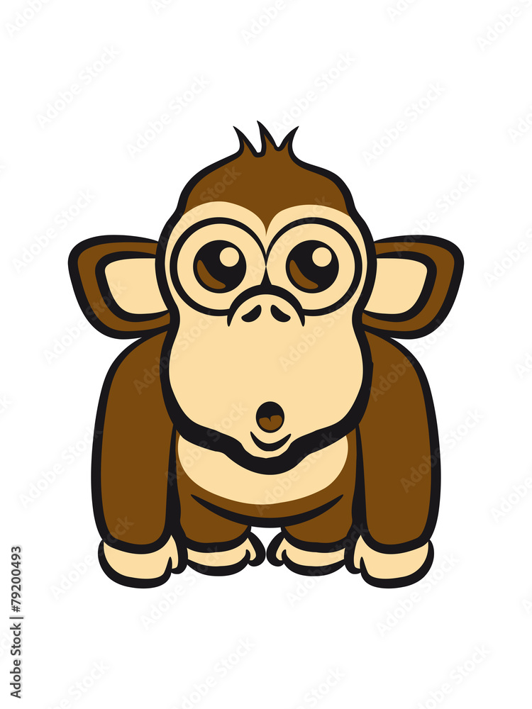 Obraz premium monkey sweet goofy funny