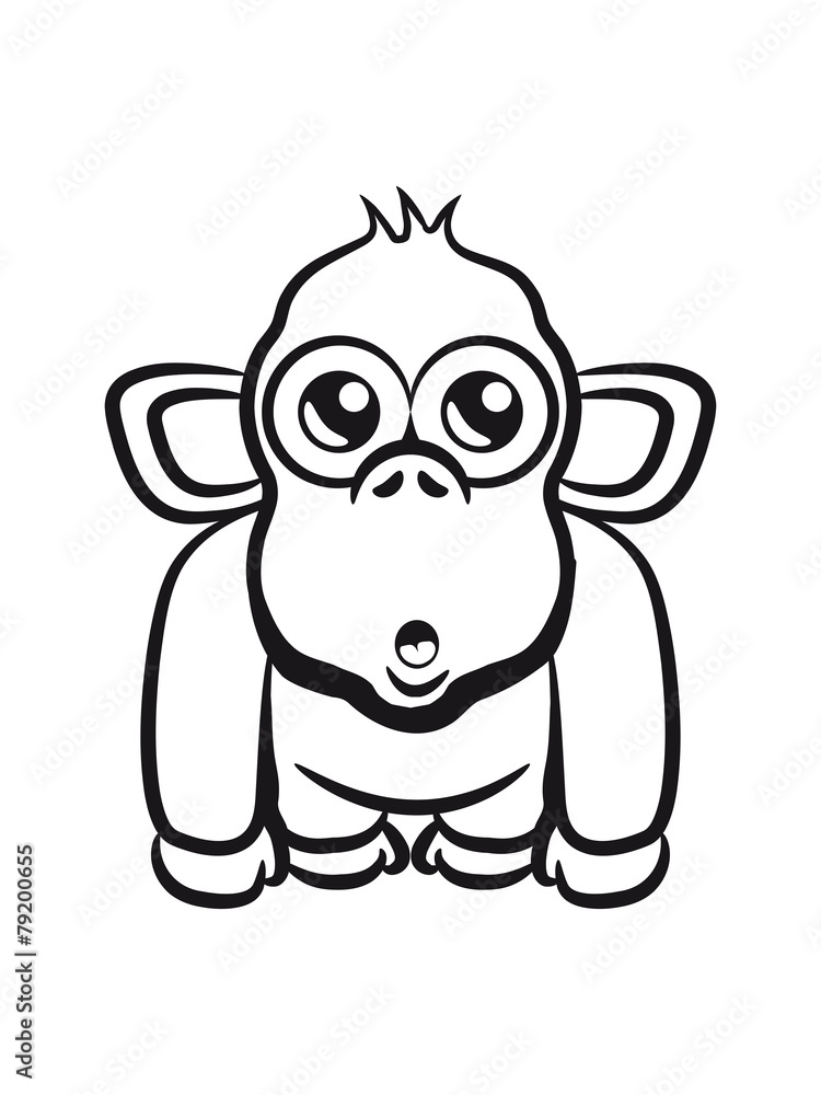 Fototapeta premium monkey sweet goofy funny