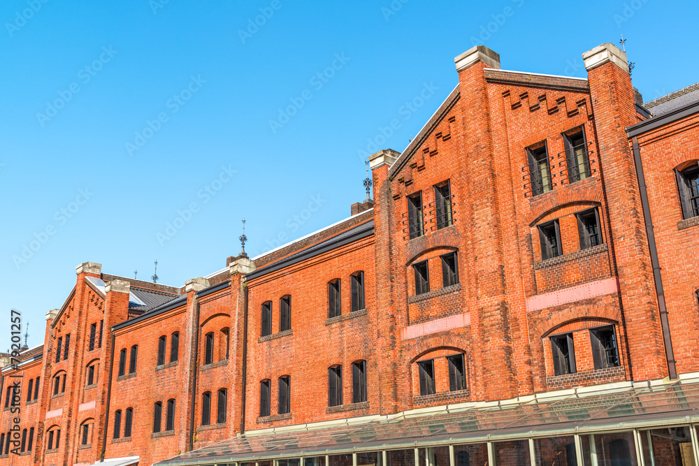 Historical Red Brick Warehouse in Yokohama, Japan