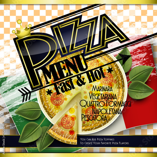 attractive pizza menu design