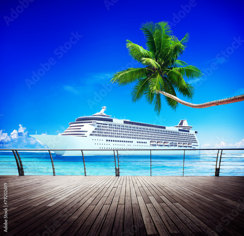 Summer Seascape Skylline Cruise Sea Route Destination Concept