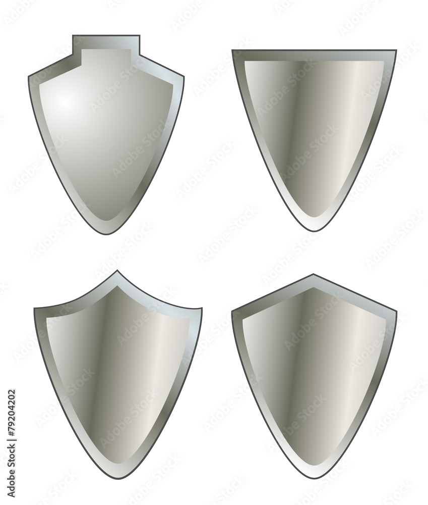 Four shields vector image Four shields vector image