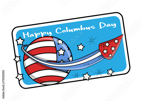 Columbus Day Vector Graphic Banner