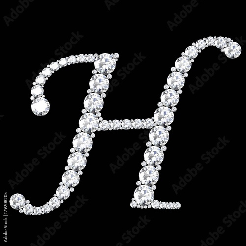 diamond letters with gemstones