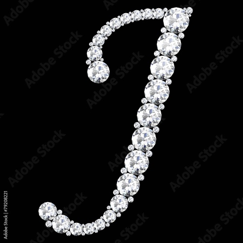 diamond letters with gemstones
